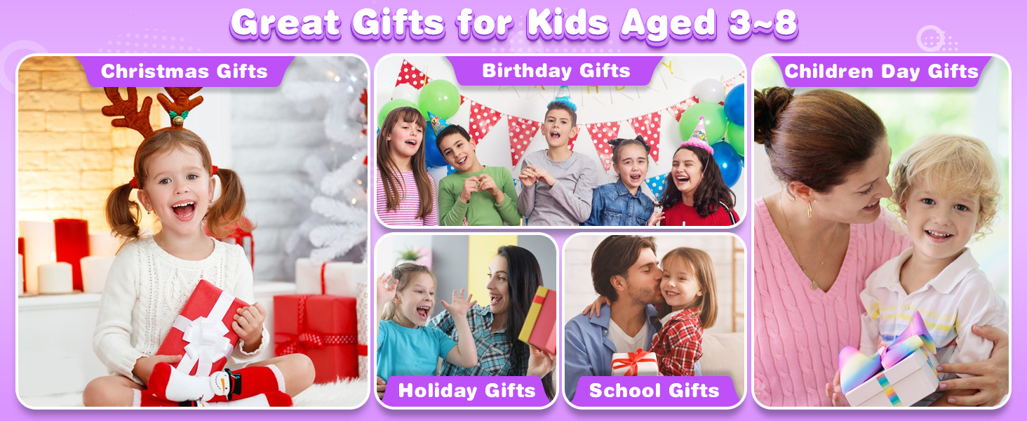 Kids Pretend Phones Toddler Toys for Boys Girls Age 3-8 with Dual Camera 2.8&amp;#34; Touchscreen