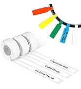 Phomemo D30 Thermal Cable Label Waterproof Wire Cord Labels, (12.5mm X 74mm) 65 Labels/Roll, Tags...