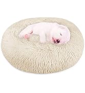 PETORO Dog Bed, Cat Bed, Pet Bed, Anti-Anxiety, Soft, Comfortable and Machine Washable Donut Roun...