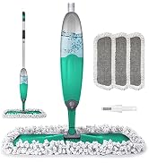 Spray Mop for Floor Cleaning, TINA&amp;TONY Microfiber Hardwood Floor Mop Dry Wet Kitchen Mop with 3 ...
