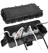 OUTDSPLY Medium Outdoor Electrical Box (11.6x5.7x4.1 inch), IP54 Waterproof Extension Cord Cover ...
