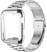 iiteeology Compatible with Apple Watch Band 45mm Series 7, Upgraded Stainless Steel Link Replacem...