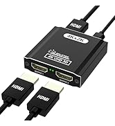 HDMI Splitter 1 in 2 Out, 4K HDMI Splitter for Dual Monitors- Copy 1 Source to 2 Displays at The ...