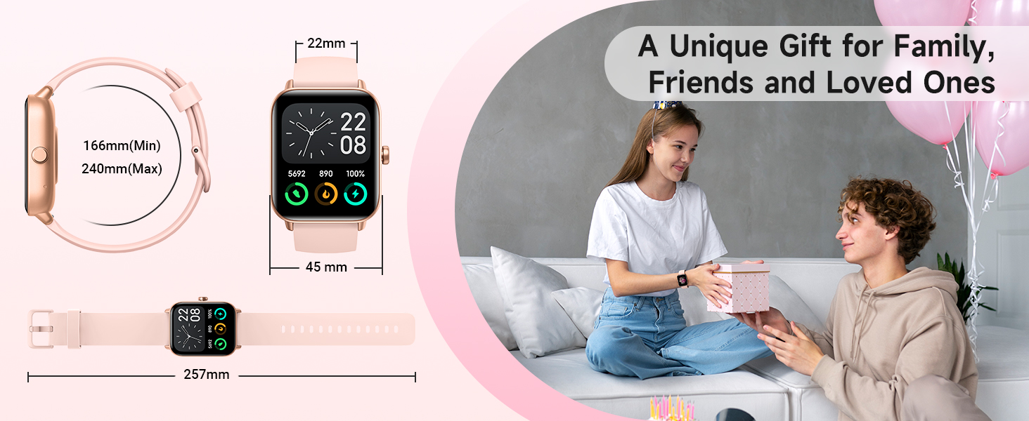 Smart Watch for Women Android &amp; iPhone, Alexa Built-in, 1.8" Smartwatch