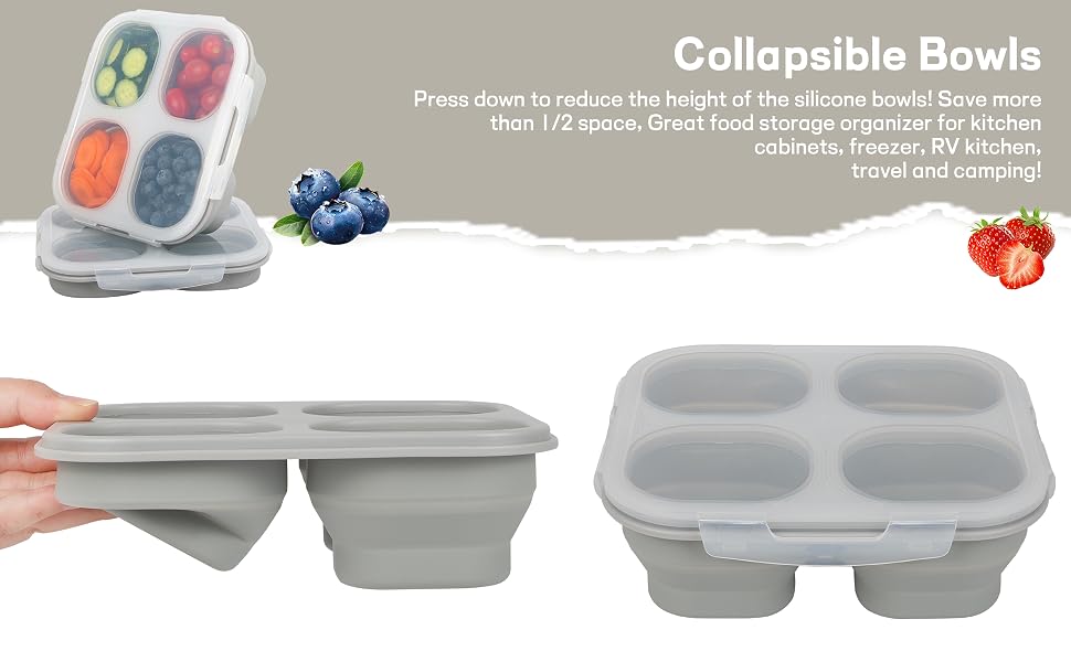 Collapsible Silicone Food Storage Container
