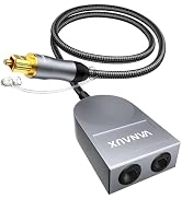 VANAUX Optical Audio Splitter, 1.6FT 1 in 2 Out Toslink S/PDIF Splitter, Gold Plated for Home The...