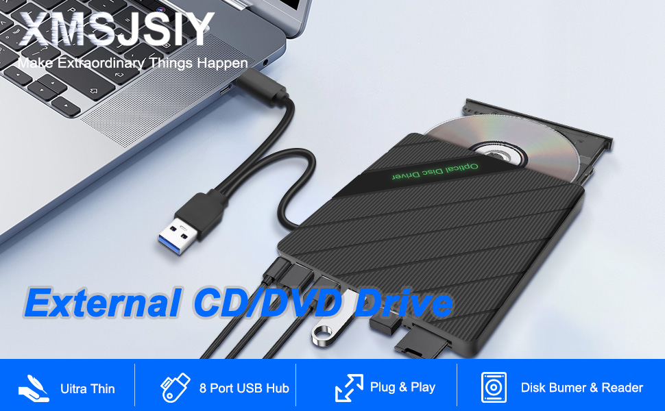  External CD/DVD Drive for Laptop