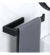 Sayayo Matte Black Towel Ring for Bathroom, 10 Inch Hand Towel Bar Towel Rack Towel Holder Wall M...