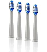 4-Pack Pop Sonic Replacement Electronic Toothbrush Heads, Compatible with Go Sonic, USB, Pro Soni...