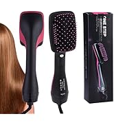 2 in 1 Hair Dryer &amp; Styler, One Step Hair Dryer Brush Straightener, Negative Ion Electric Hot Air...