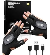 ThxToms Stocking Stuffers for Men, Rechargeable Flashlight Gloves, Christmas Birthday Gifts for M...