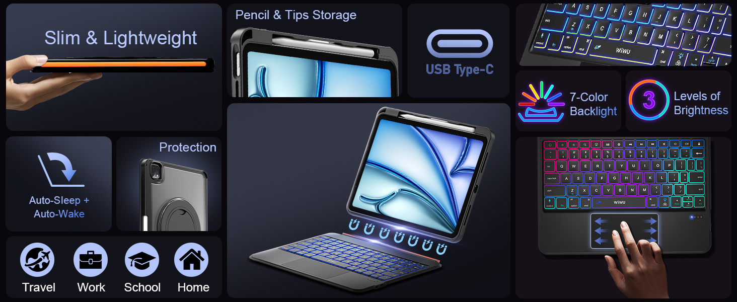 Unparalleled Control and Comfort, Smooth and Silent Typing Wireless Keyboard for iPad.