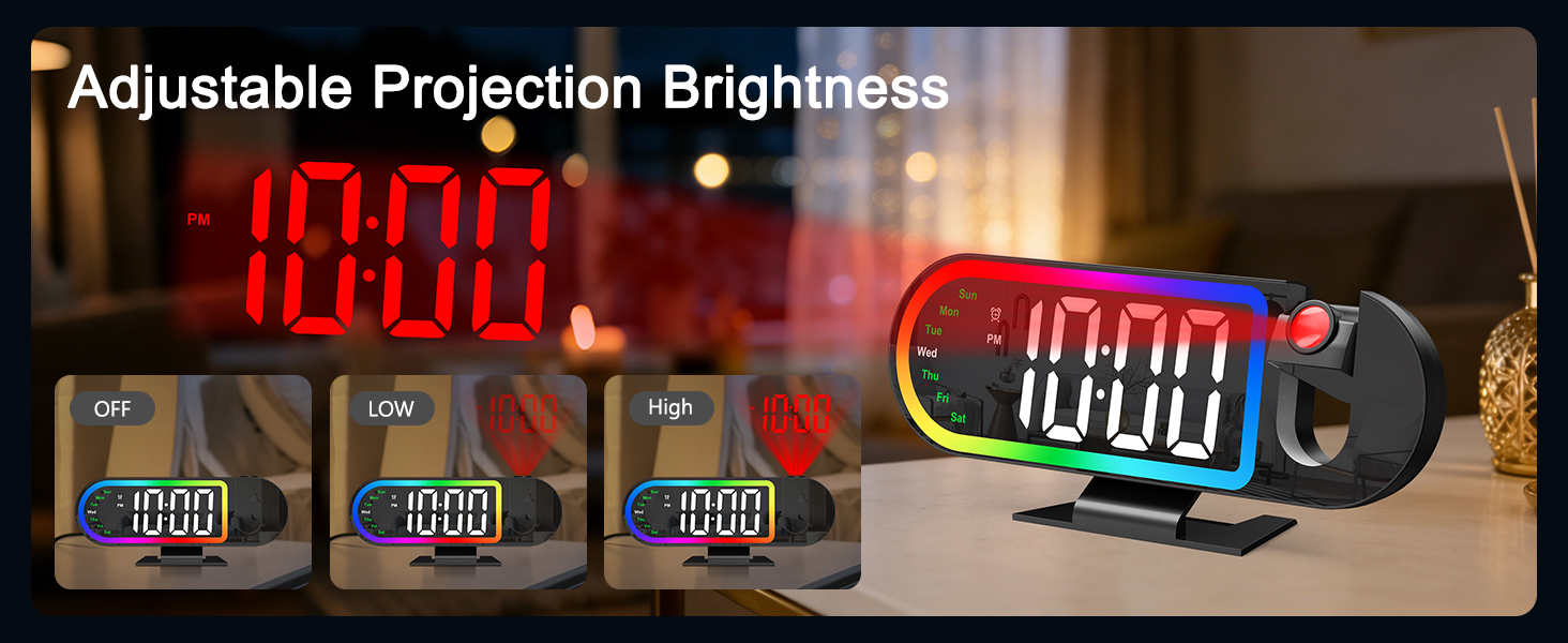 Projection Clock for Bedroom Ceiling