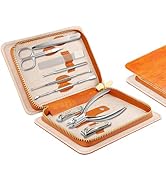 ZIZZON Manicure Set Professional Stainless Steel Toenail and Fingernail Clippers Set 9 in1 Pedicu...