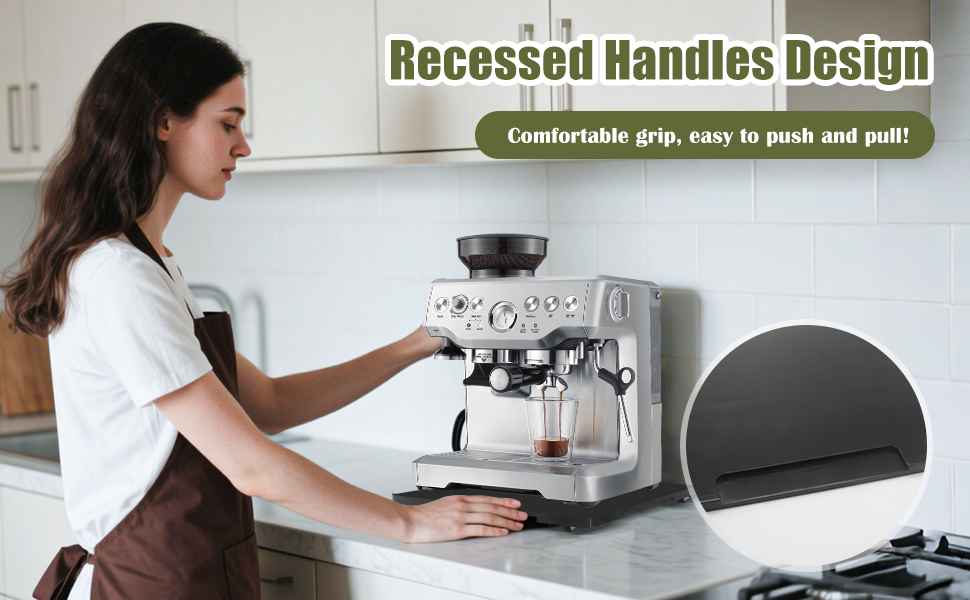 sliding tray for coffee maker