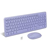 Wireless Keyboard and Mouse Combo, CHUYI Full-Size Cordless Keyboard and Silent Mouse with 3 DPI ...
