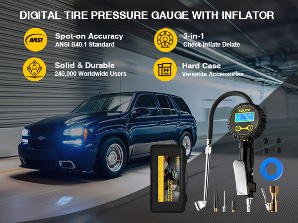tire gauge and inflator