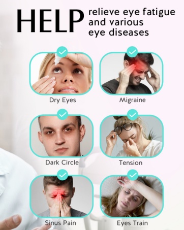 Heated Eye Mask, Warm Eye Compress Mask for Dry Eyes, USB Electric Heating Pad