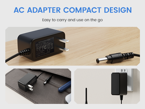 AKINGUAR 12V 2A Power Supply Adapter with 8 DC Connectors