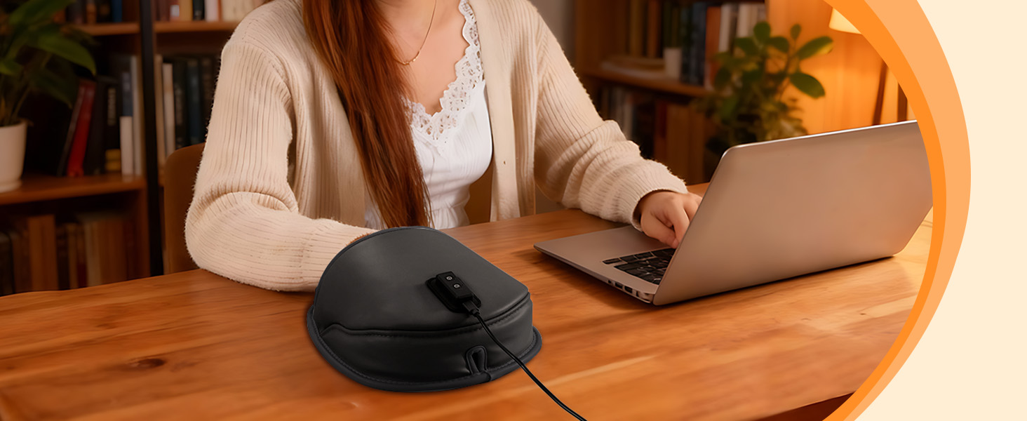 Nauttxon Heated Mouse Pad Hand Warmer - Dual-Sided Heating USB Heated Mouse Pad