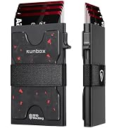 RUNBOX Slim Card Holder Wallet for Men, Minimalist RFID Blocking Wallet with Pop-Up Function, Ult...