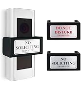 No Soliciting Sign for Front Door, 2 Pack Retractable No Soliciting Sign for House, Dual Sign-DO ...
