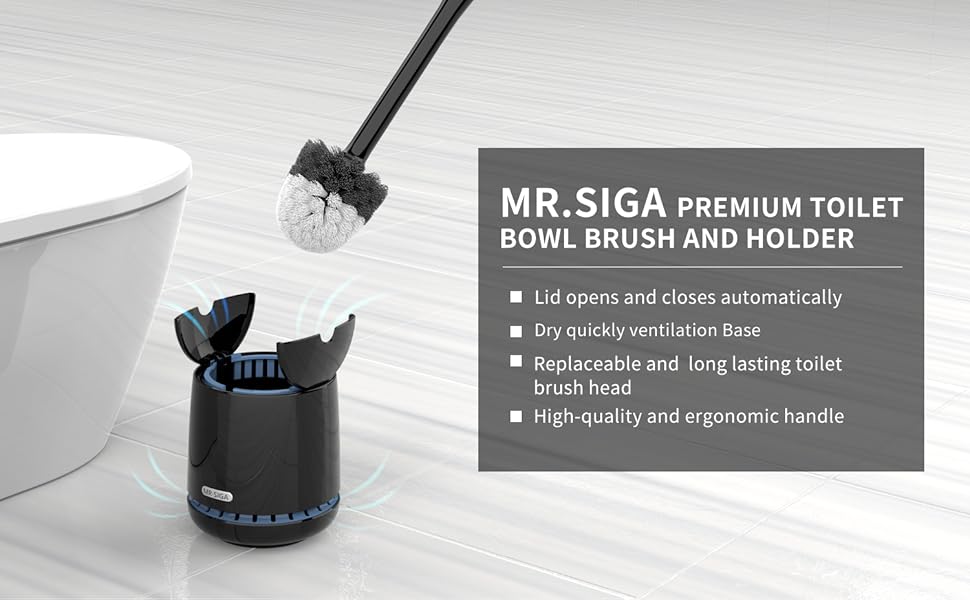 MR.SIGA Toilet Bowl Brush and Holder