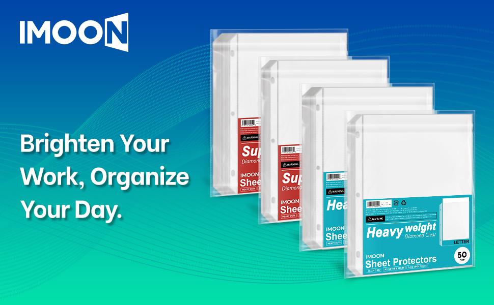 Heavyweight Super Heavyweight Protectors, Heavy Duty Sleeves for 3 Ring Binders