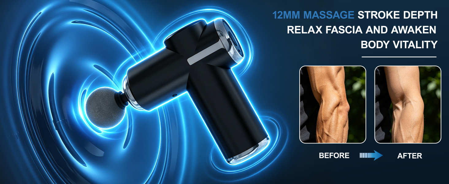Portable Percussion Massage Gun for Back Shoulder Muscle Pain Relief