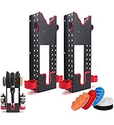 YCWF Wall Mount Buffer Polisher Holder,2 Pcs Polishing Machine Rack with 5pcs Polishing Pads,Angl...