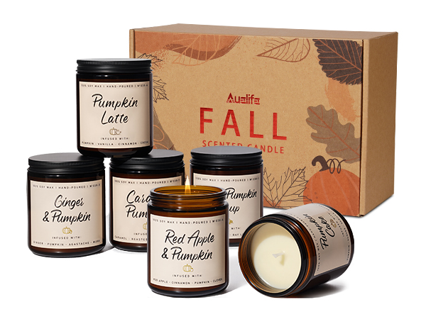6 Pack of Fall candle set
