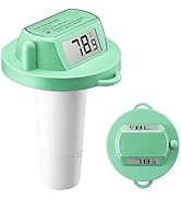 Floating Pool Thermometer Easy Read, Battery Powered Digital Pool Thermometer for Swimming, IPX8 ...