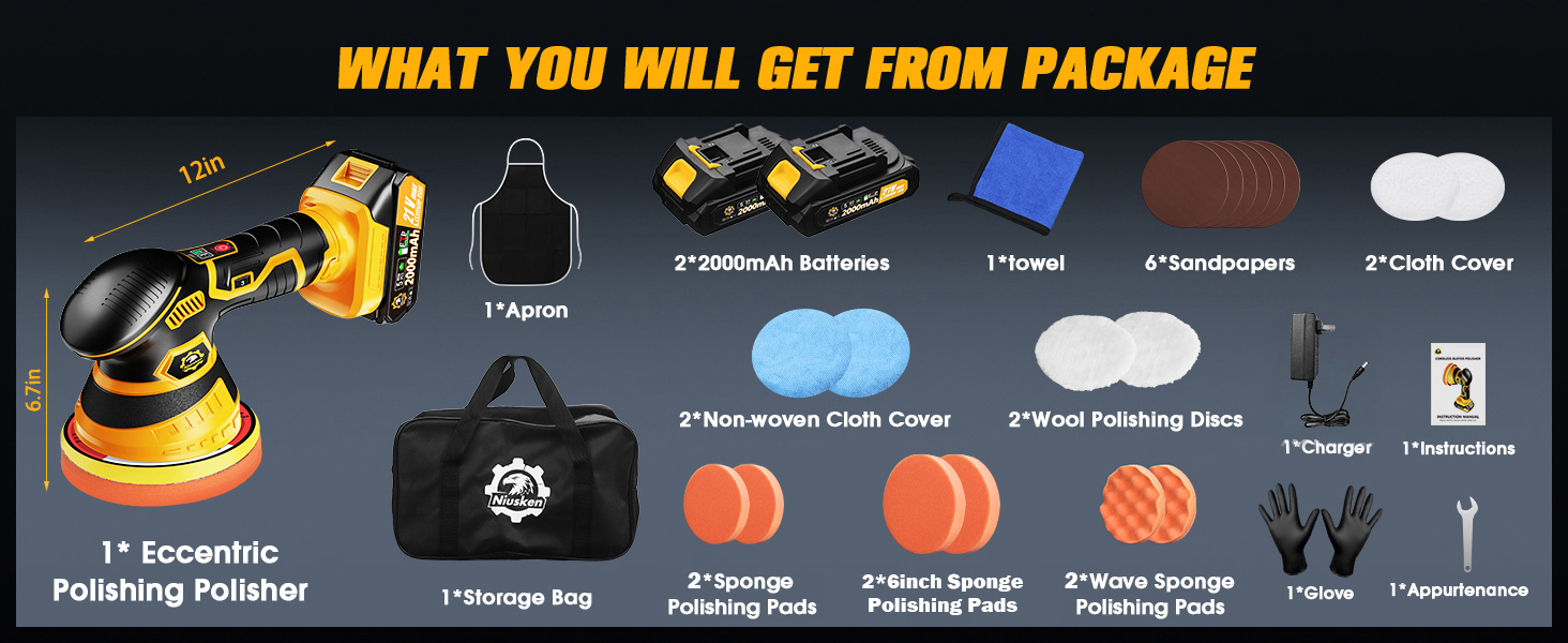 car buffers and polishers kit