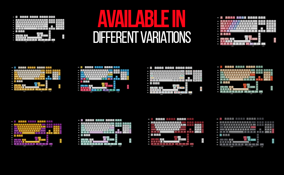 HK Gaming Mechanical Keyboad Dye Sublimation Keycaps 2