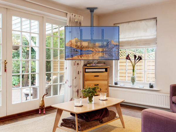 tv ceiling mount flip down