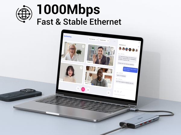 8K USB C Laptop Docking Station