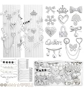 RQAYE Silver Shoe Charms for Sneakers, Junk Socks Charms Kit, Brooches and Pins for Women, Pearl ...