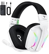 WESEARY Wireless Gaming Headsets for PC, PS5, PS4, Switch, Mac, 2.4GHz Wireless Gaming Headphone ...