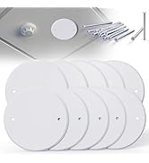 Wuno Shop 10 Pcs Smoke Detecte Cover Plate, 5 Inch Metal Round Blank Ceiling Cover Plate, Junctio...