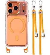 Losin Compatible with iPhone 17 Pro Max Clear Detachable Phone Case with Lanyard [Compatible with...