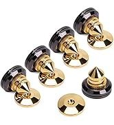 Facmogu 4PCS Golden Speaker Isolation Spikes with Plated Speaker Spikes Pads Mat, Speaker Spikes ...