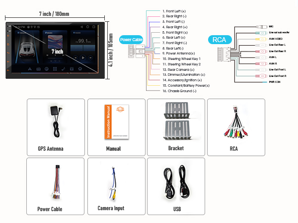 double din touchscreen car radio