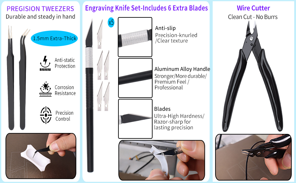 3D Printer Tool Kit with Case &amp;amp; Accessories for All FDM/SLA 3D Printers Maintenance Tools