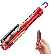 SHiLiPAi Penlight Flashlight, Rechargeable Work Light 600 Lumens COB LED Pen Light with Magnetic ...