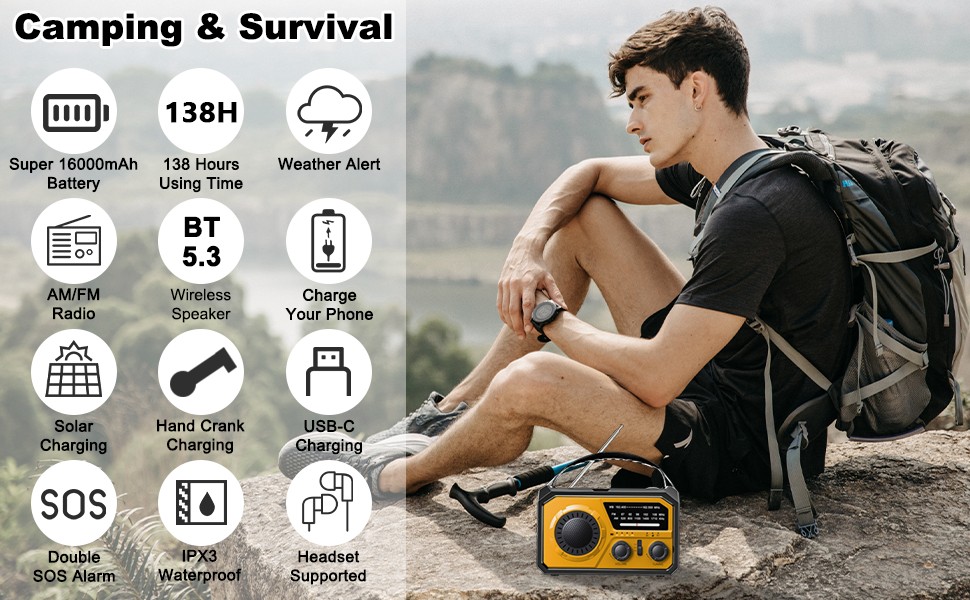 Hand Crank Emergency Weather Radio