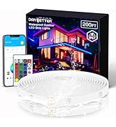 Outdoor LED Strip Lights Waterproof 200ft, IP67 Waterproof LED Light Strips with Remote, Music Sy...
