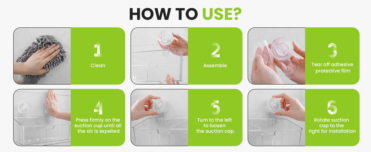LUXEAR Shower Caddy Suction Cup