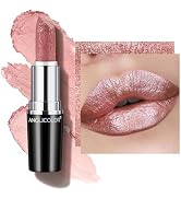 Anglicolor Metallic Nude Pink Lipstick,High Impact Lipcolor,Lightweight Hydrating Formula Smooth ...