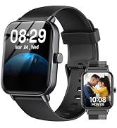 Quican Smart Watch for Women Men, Fitness Tracker iOS Android, Galaxy Black | 1.85" HD Smartwatch...