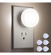 FOLKSMATE 5 Pack LED Night Light, Plug-in Dusk to Dawn Light Sensor Nightlight for Bathroom, Bedr...